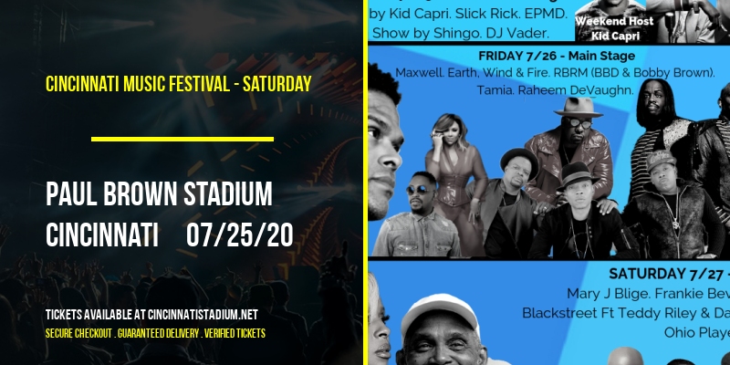 Cincinnati Music Festival - Saturday at Paul Brown Stadium tickets Cincinnati Music Festival - Saturday at Paul Brown Stadium
